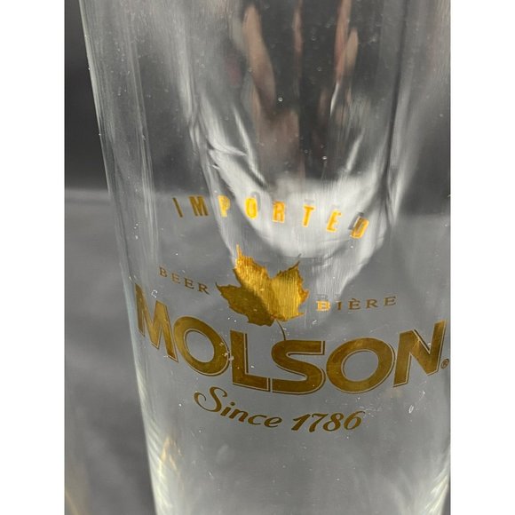 2 Vintage Moson Imported Beer Since 1786 Tall Pilsner Glasses - Picture 6 of 13